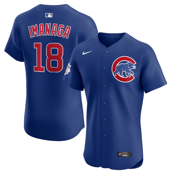 Chicago Cubs Shōta Imanaga Alternate Blue Elite Jersey by Nike Jerseys Nike