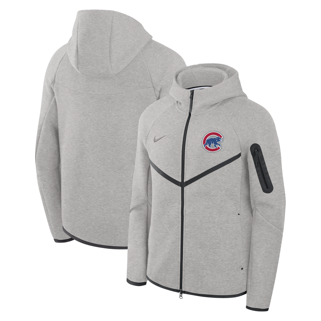 Chicago Cubs Nike Tech Fleece Full-Zip Hoodie in Grey by Nike Sweatshirts &amp; Hoodies NIKE USA