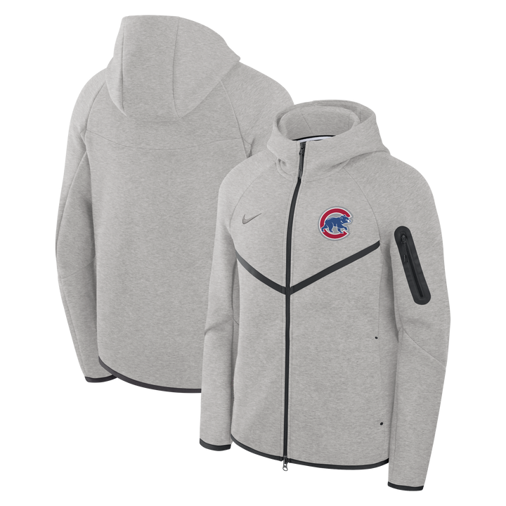 Chicago Cubs Nike Tech Fleece Full-Zip Hoodie in Grey by Nike Sweatshirts &amp; Hoodies NIKE USA