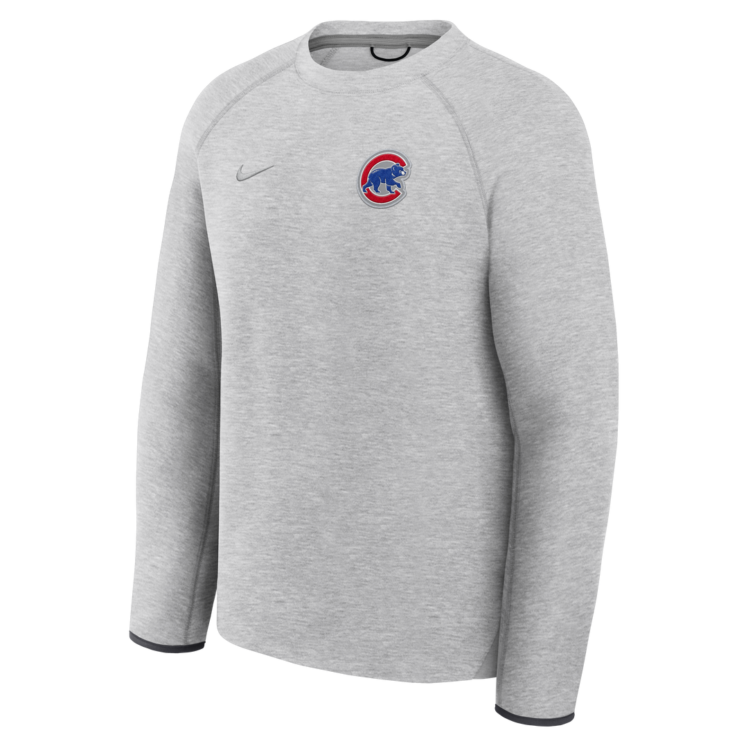 Chicago Cubs Walking Bear Nike Tech Fleece Crew Sweatshirt in Grey by Nike Sweatshirts & Hoodies NIKE