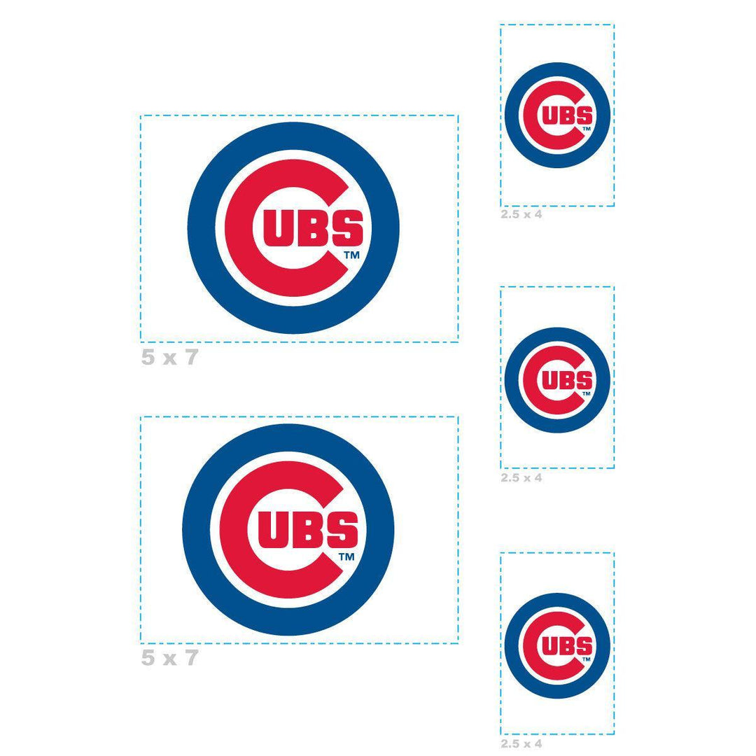Chicago Cubs - 5 Logo Minis (Mixed Sizes) - Official MLB - Reusable Vinyl Decals Minis UNASSIGNED