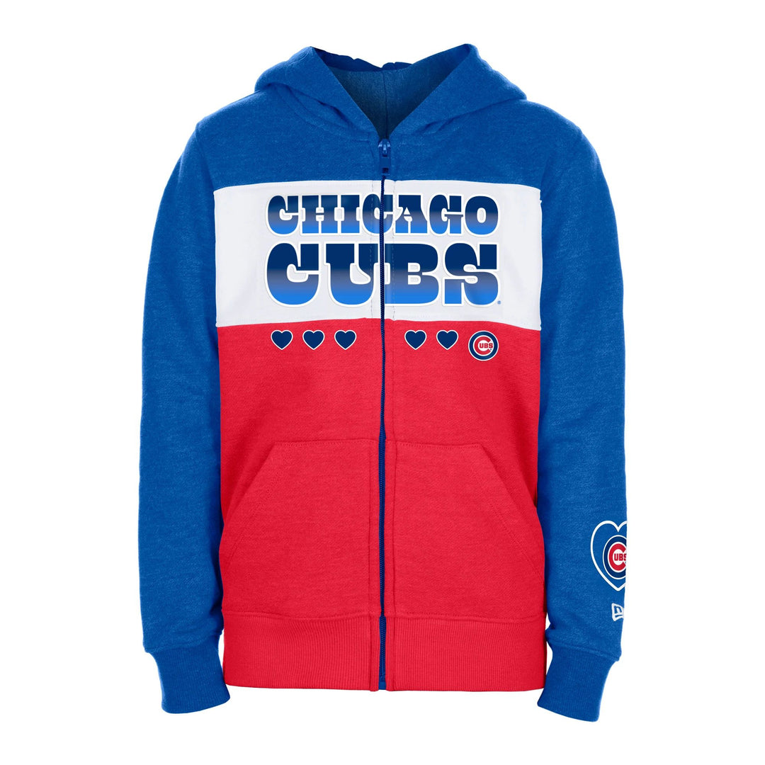 Chicago Cubs New Era Youth Red and Blue Zip Up Hoodie Sweatshirts & Hoodies NEW ERA CAP COMPANY INC