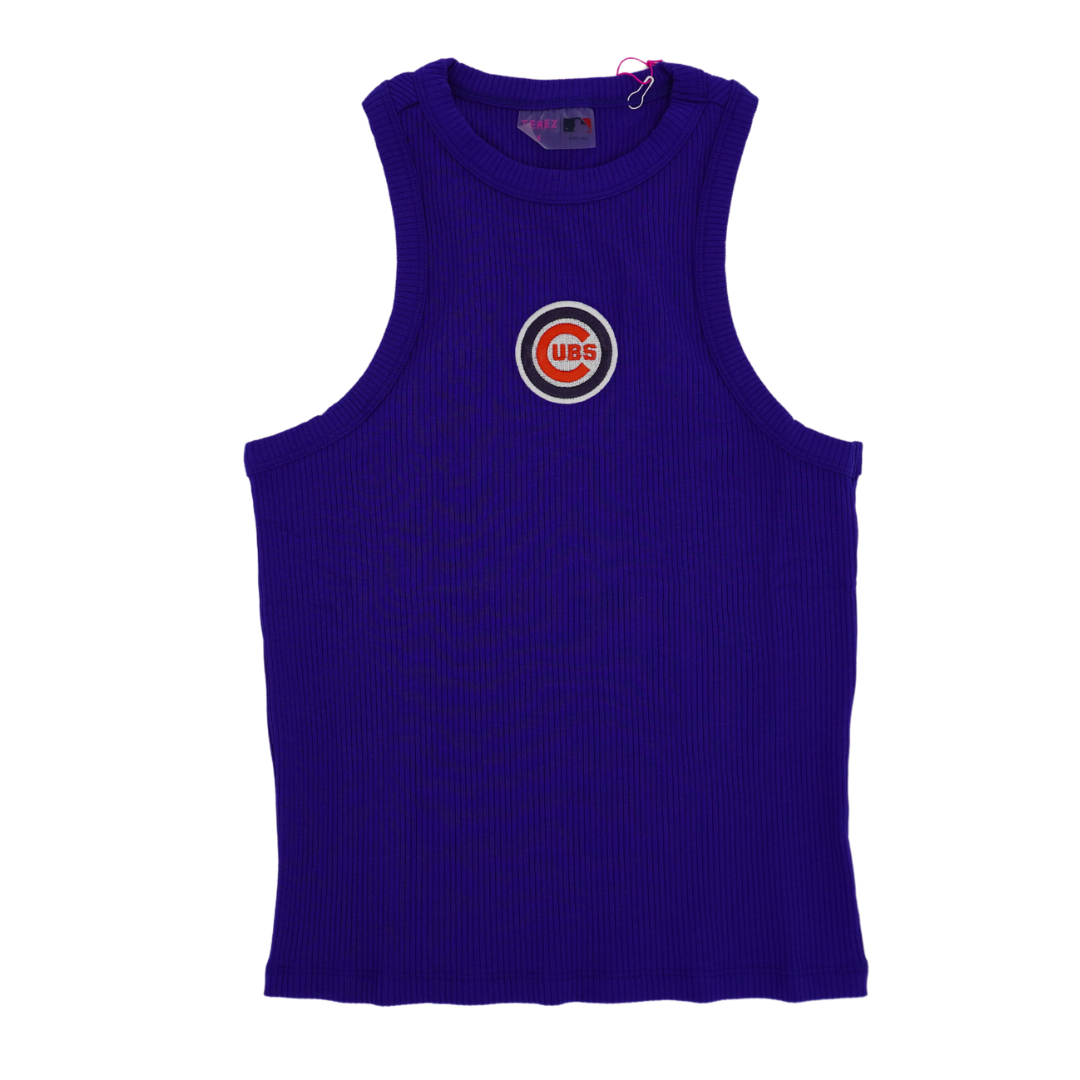 CHICAGO CUBS TEREZ WOMEN'S BULLSEYE ROYAL BLUE TANK TOP TANK TOPS Terez