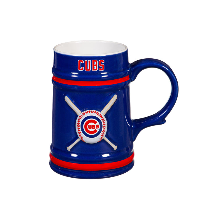 Chicago Cubs Bullseye Logo Ceramic Stein Home & Office EVERGREEN