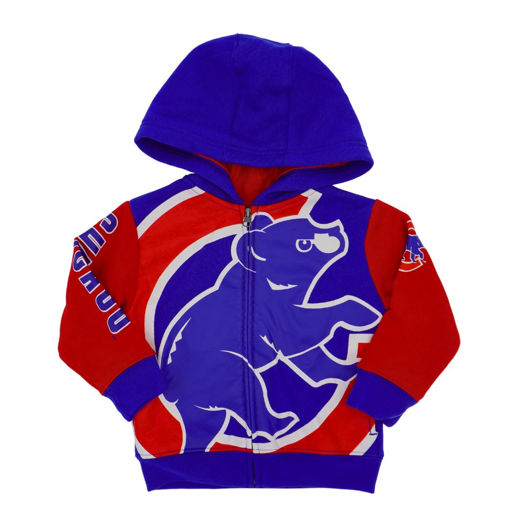 CHICAGO CUBS TODDLER TWO-TONE WALKING BEAR HOODIE Sweatshirts & Hoodies GENUINE MERCHANDISE