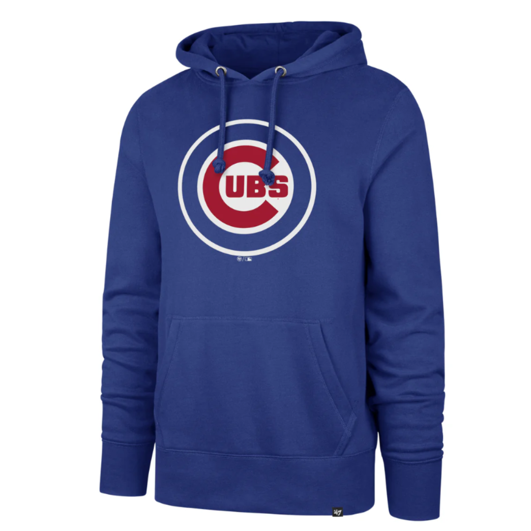 CHICAGO CUBS '47 BULLSEYE LOGO ROYAL BLUE HOODIE Sweatshirts & Hoodies 47 BRAND