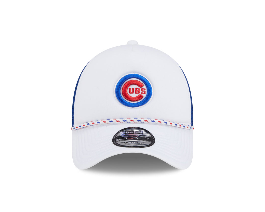 CHICAGO CUBS NEW ERA WHITE ROPE 9FORTY TRUCKER CAP Caps NEW ERA CAP COMPANY INC