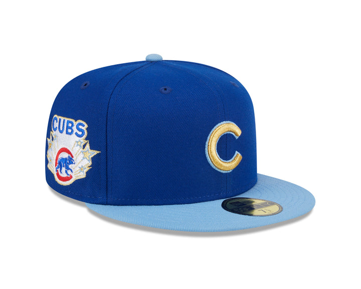 CHICAGO CUBS NEW ERA GOLD C LOGO TWO TONE 59FIFTY CAP Caps NEW ERA CAP COMPANY INC