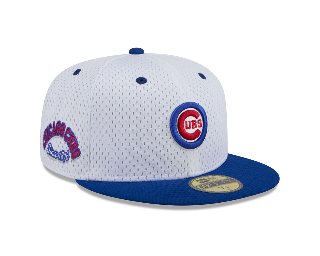 CHICAGO CUBS NEW ERA BULLSEYE WHITE MESH 59FIFTY CAP Caps NEW ERA CAP COMPANY INC