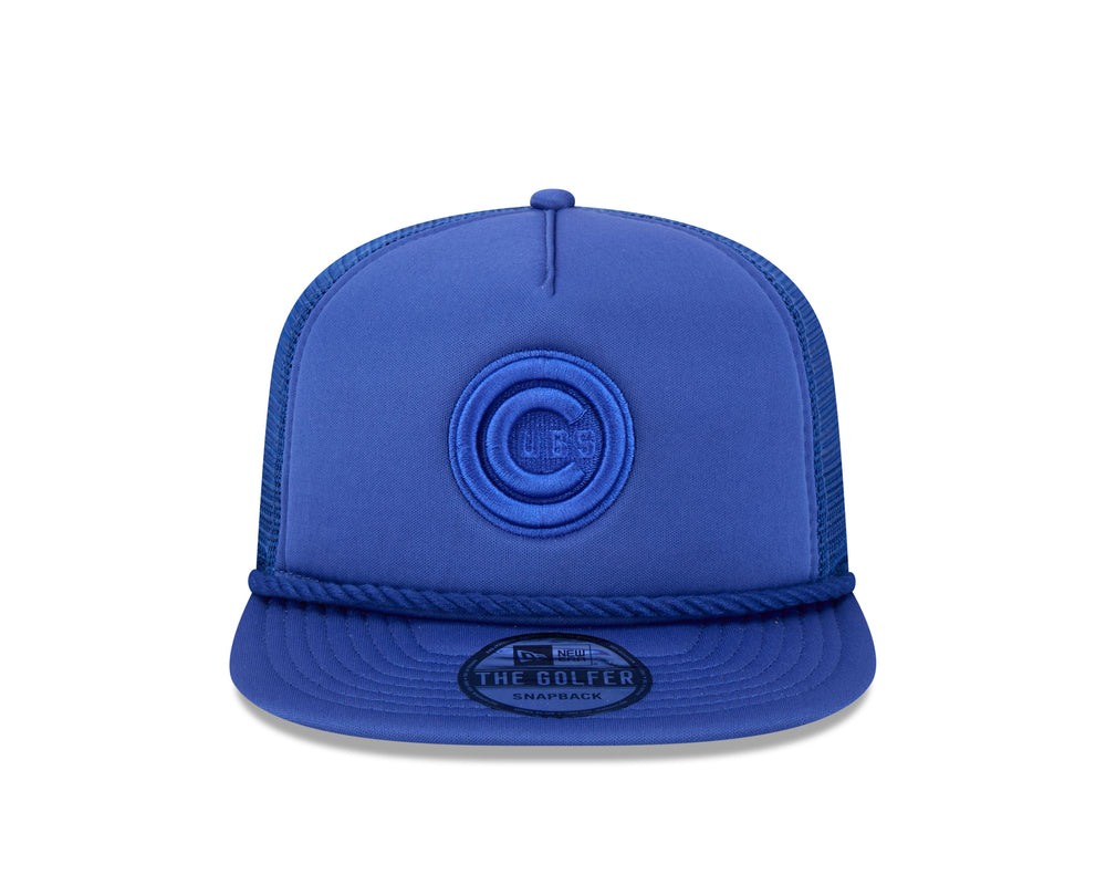 Chicago Cubs Bullseye Logo Tonal Blue Golfer Snapback Cap by New Era Caps NEW ERA CAP COMPANY