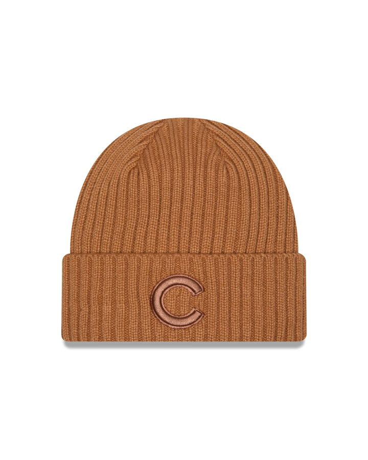 Chicago Cubs C Logo New Era Tan Knit Skull Cap Knits NEW ERA CAP COMPANY INC