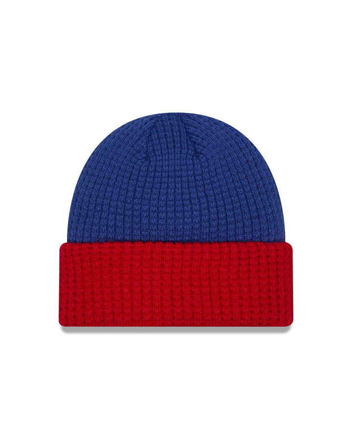 Chicago Cubs C Logo New Era Red and Royal Blue Waffled Knit Knits NEW ERA CAP COMPANY INC