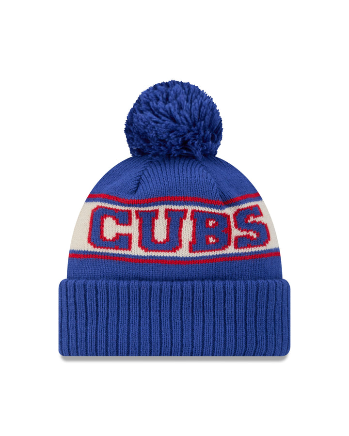 Chicago Cubs Walking Bear Retro Royal Blue Knit Pom Pom Knits NEW ERA CAP COMPANY INC