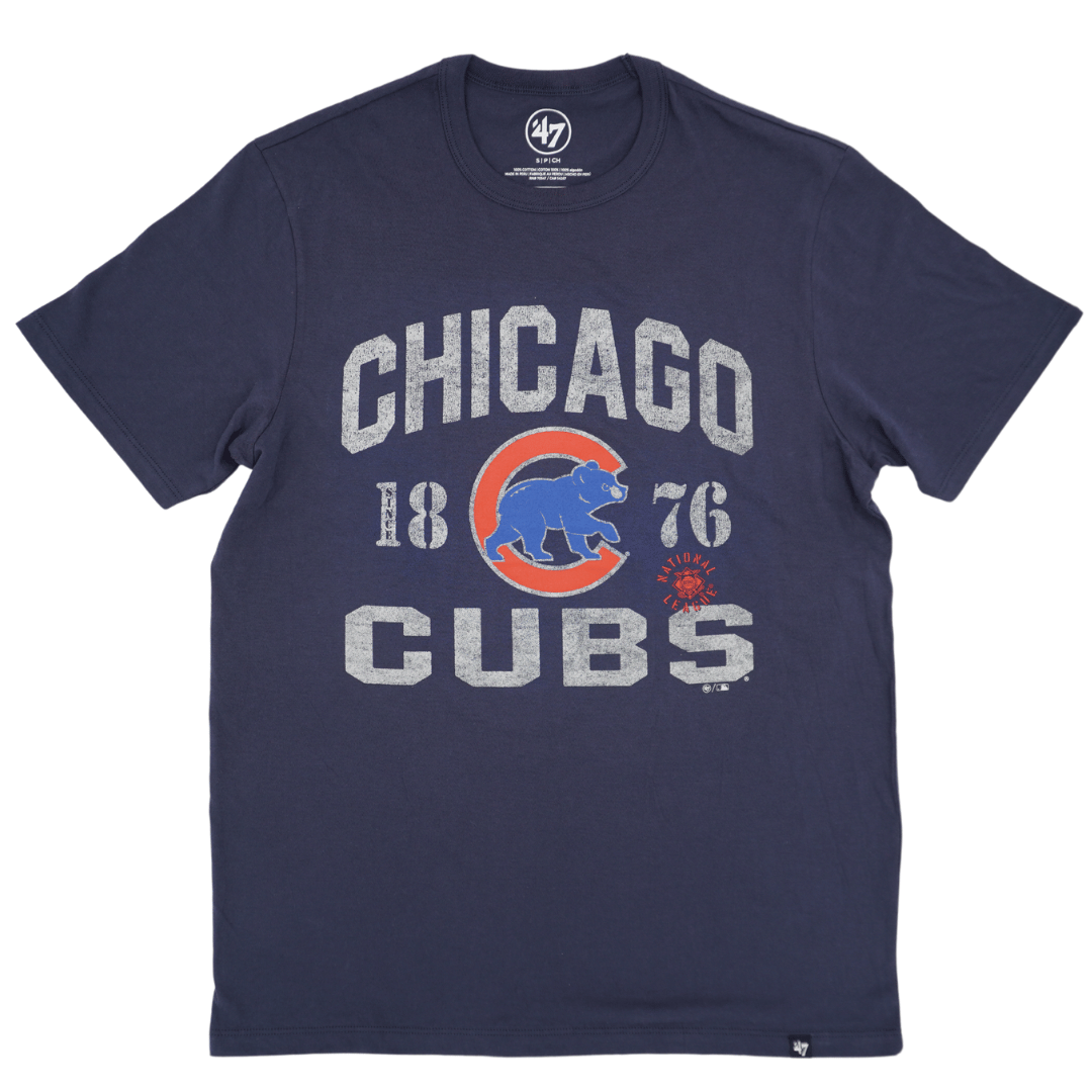 CHICAGO CUBS '47 WALKING BEAR ATLAS BLUE TEE Short Sleeve Tees '47 BRAND