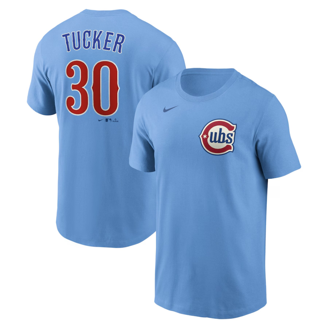 Chicago Cubs Kyle Tucker Blues Alternate Jersey Tee Short Sleeve Tees NIKE