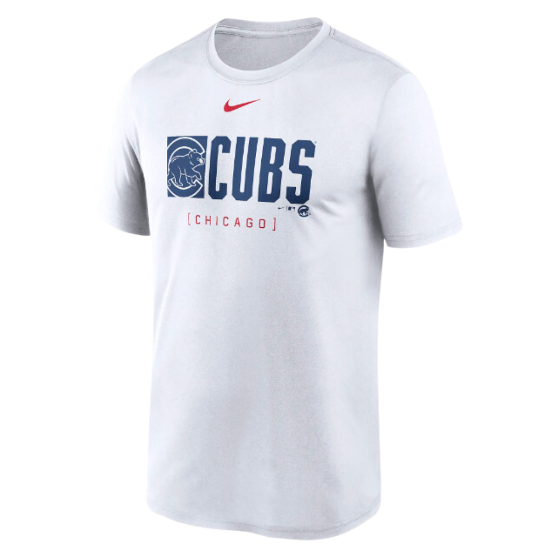 CHICAGO CUBS NIKE MEN'S KNOCKOUT SHORT SLEEVE WHITE TEE Short Sleeve Tees NIKE