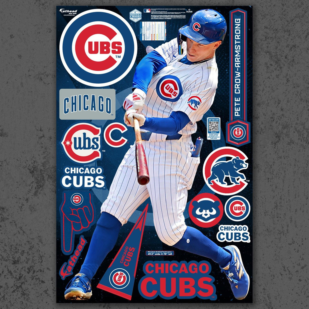 Pete Crow-Armstrong - RealBig Collection - Official MLB - Chicago Cubs - Reusable Vinyl Wall Decals Vinyl Die-Cut Character UNASSIGNED