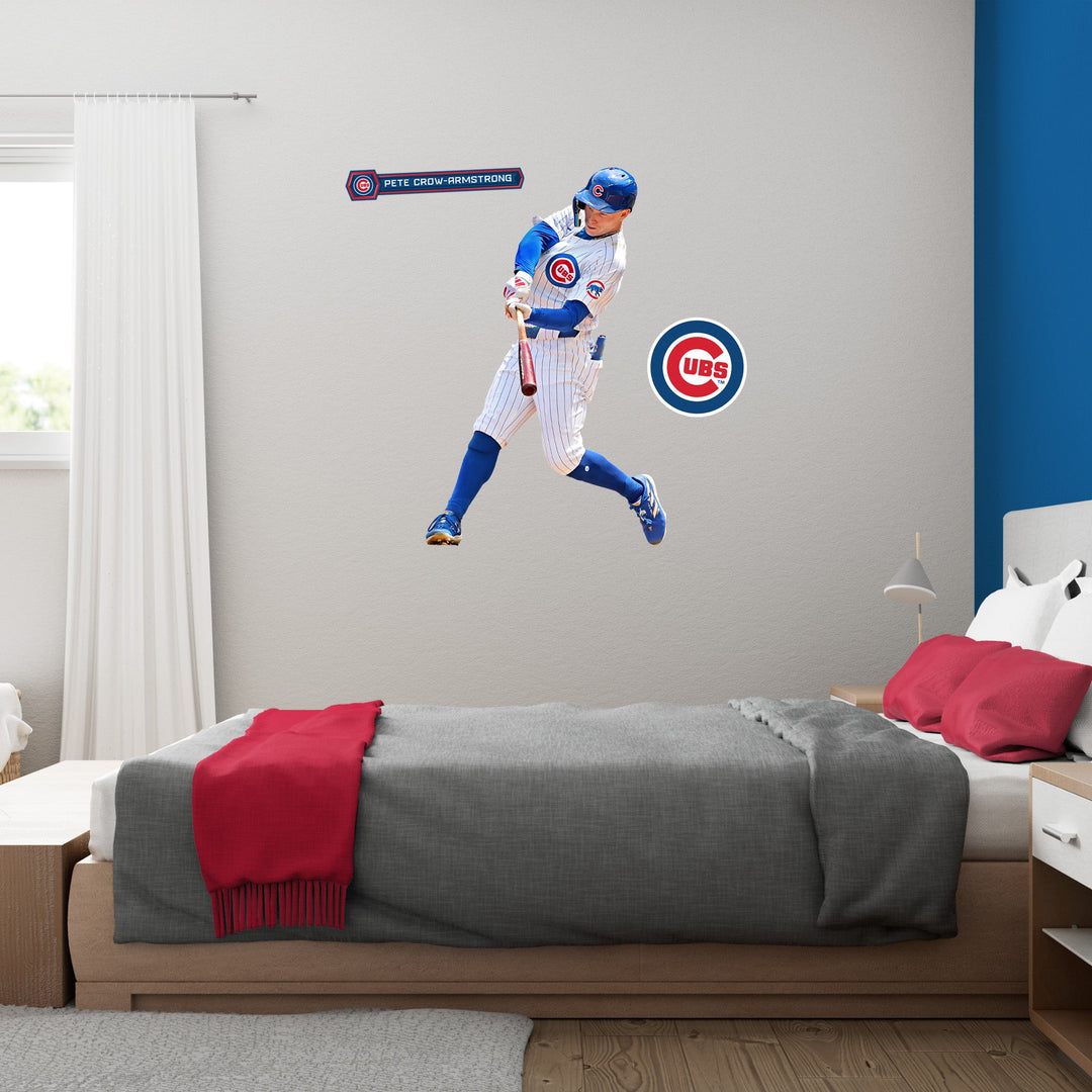 Pete Crow-Armstrong - RealBig Collection - Official MLB - Chicago Cubs - Reusable Vinyl Wall Decals Vinyl Die-Cut Character UNASSIGNED