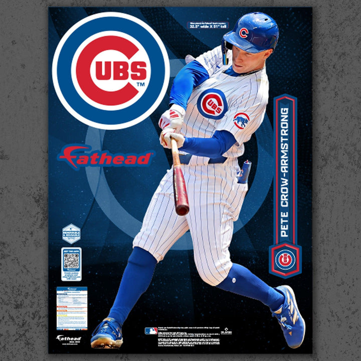 Pete Crow-Armstrong - RealBig Collection - Official MLB - Chicago Cubs - Reusable Vinyl Wall Decals Vinyl Die-Cut Character UNASSIGNED