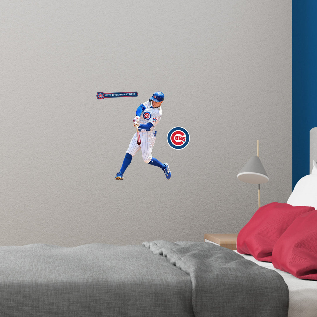 Pete Crow-Armstrong - RealBig Collection - Official MLB - Chicago Cubs - Reusable Vinyl Wall Decals Vinyl Die-Cut Character UNASSIGNED