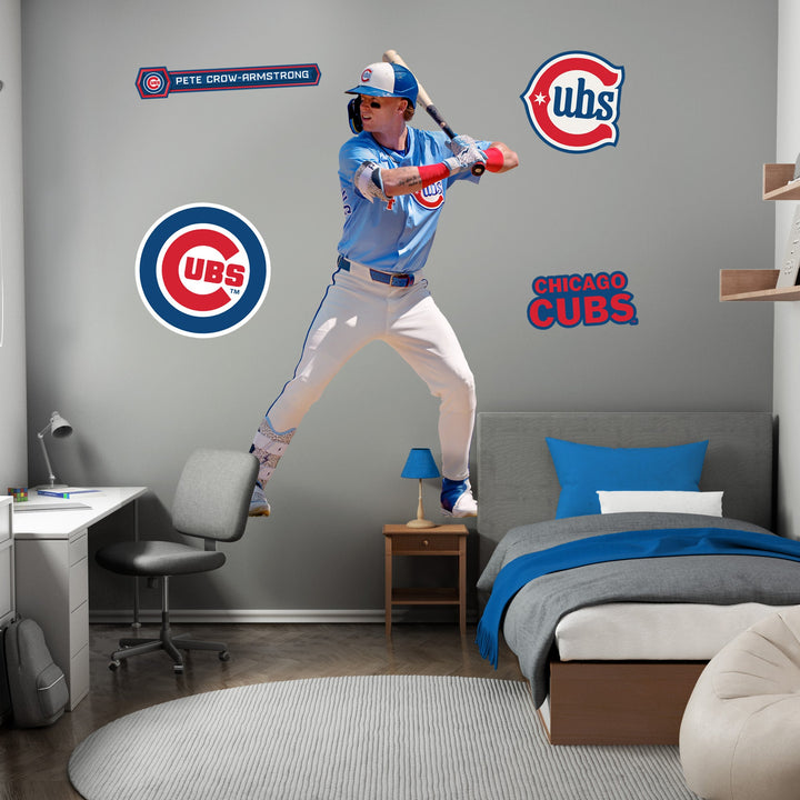 Pete Crow-Armstrong - RealBig Alternate Jersey Collection - Official MLB - Chicago Cubs - Reusable Vinyl Wall Decals Vinyl Die-Cut Character UNASSIGNED