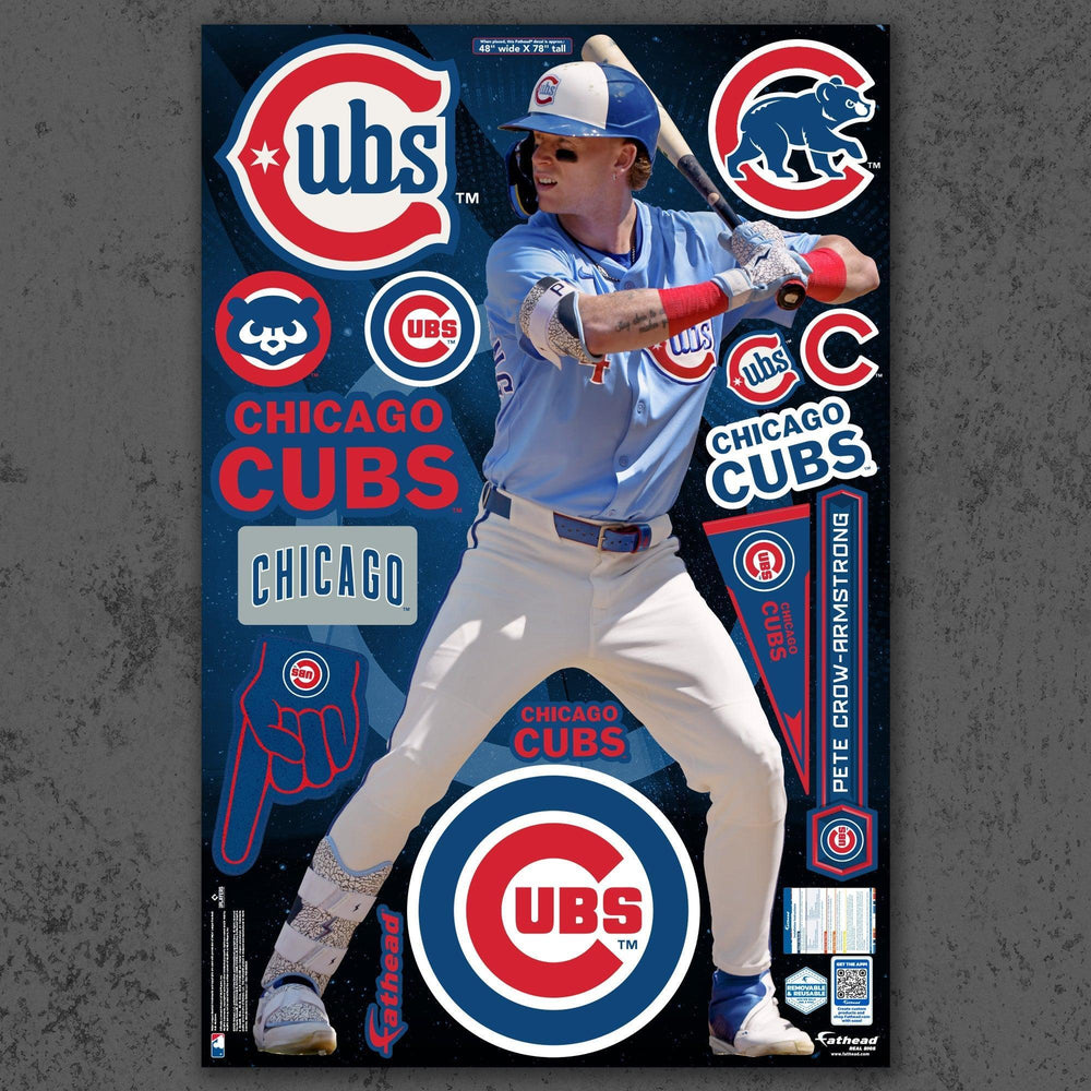 Pete Crow-Armstrong - RealBig Alternate Jersey Collection - Official MLB - Chicago Cubs - Reusable Vinyl Wall Decals Vinyl Die-Cut Character UNASSIGNED