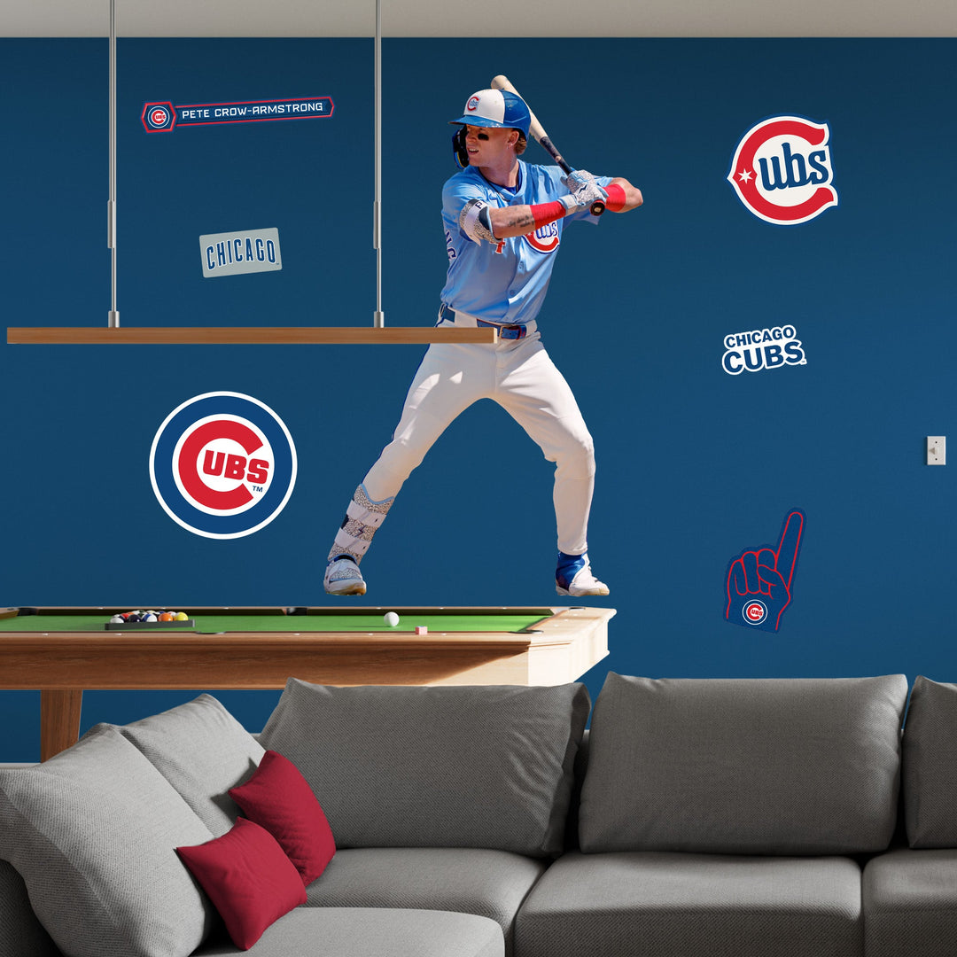 Pete Crow-Armstrong - RealBig Alternate Jersey Collection - Official MLB - Chicago Cubs - Reusable Vinyl Wall Decals Vinyl Die-Cut Character UNASSIGNED