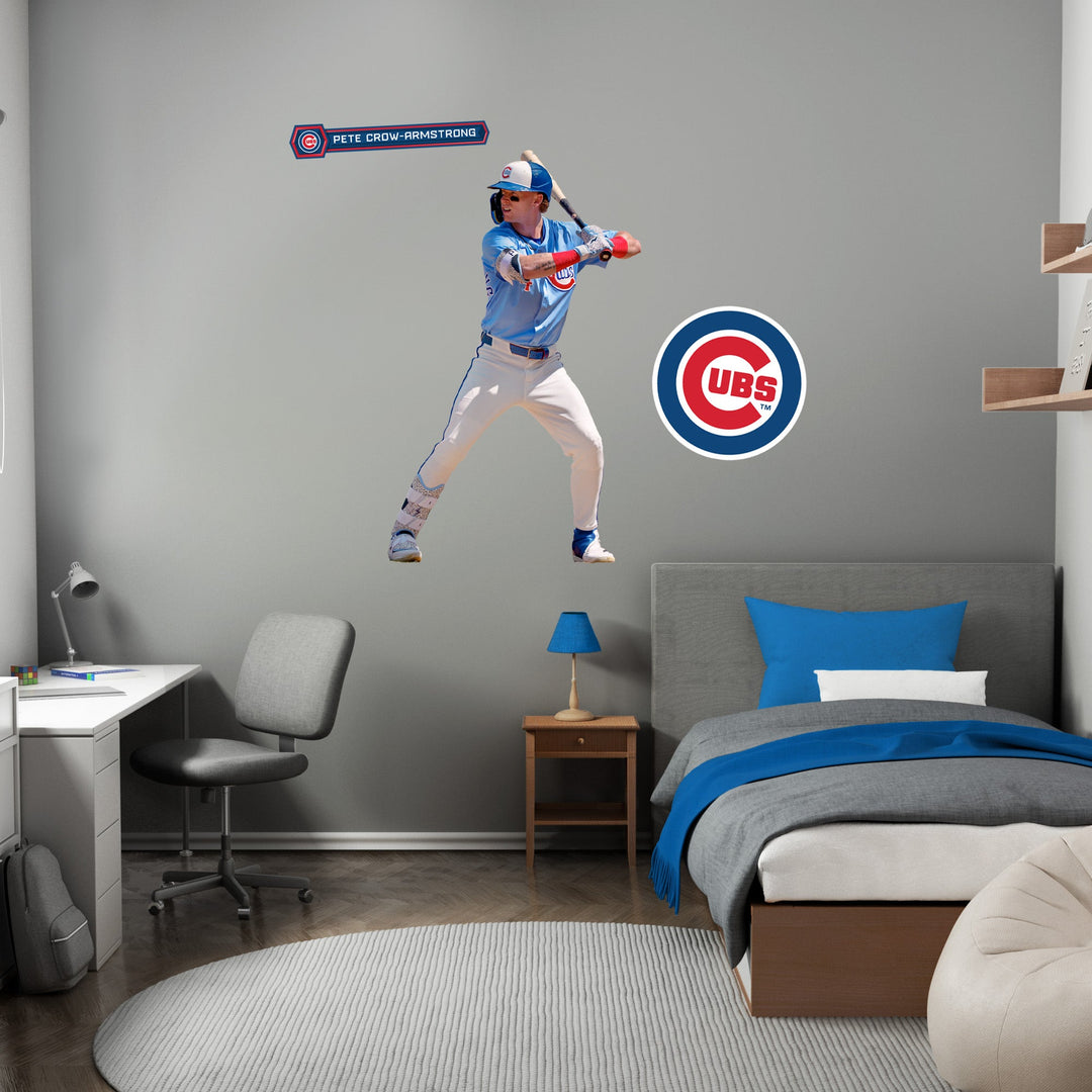 Pete Crow-Armstrong - RealBig Alternate Jersey Collection - Official MLB - Chicago Cubs - Reusable Vinyl Wall Decals Vinyl Die-Cut Character UNASSIGNED