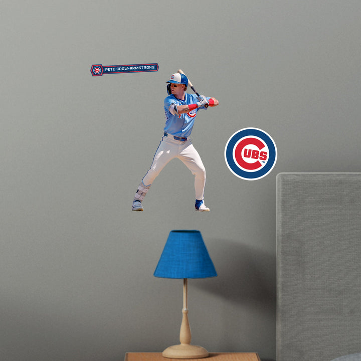 Pete Crow-Armstrong - RealBig Alternate Jersey Collection - Official MLB - Chicago Cubs - Reusable Vinyl Wall Decals Vinyl Die-Cut Character UNASSIGNED