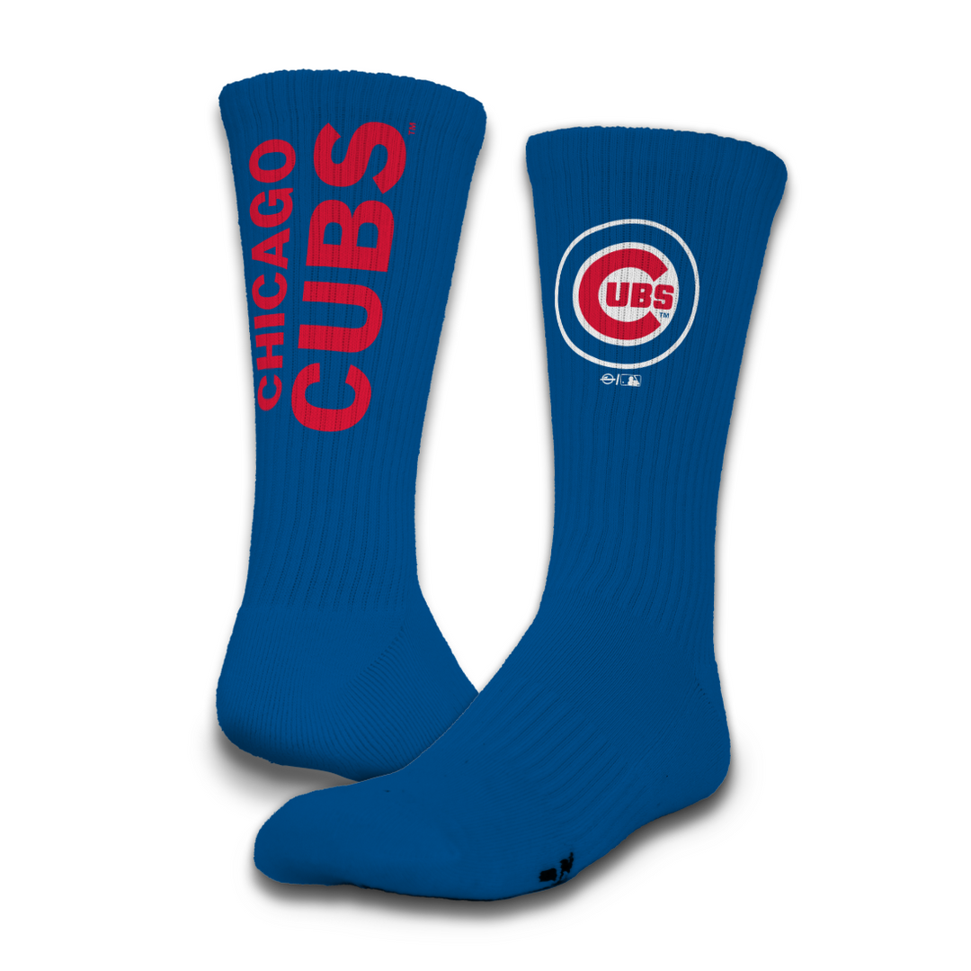 Chicago Cubs Primary 3 Pack Lifestyle Sock by ISlide Socks UNASSIGNED