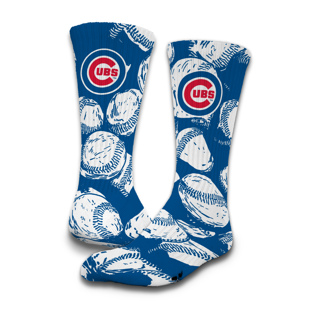 Chicago Cubs Baseball Pattern Socks by ISlide Socks UNASSIGNED