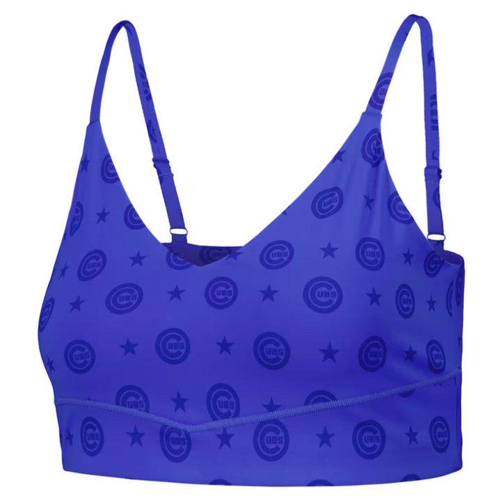 CHICAGO CUBS TEREZ WOMEN'S BULLSEYE BLUE SPORTS BRA Tanks Terez