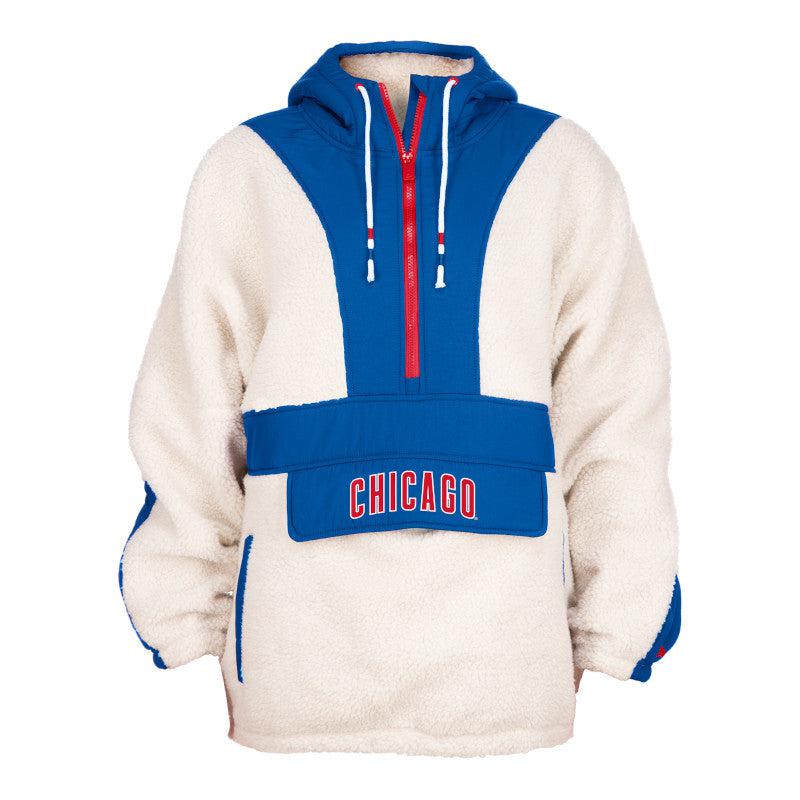 CHICAGO NEW ERA WOMEN'S HALF ZIP SHERPA HOODIE Sweatshirts & Hoodies NEW ERA CAP COMPANY INC