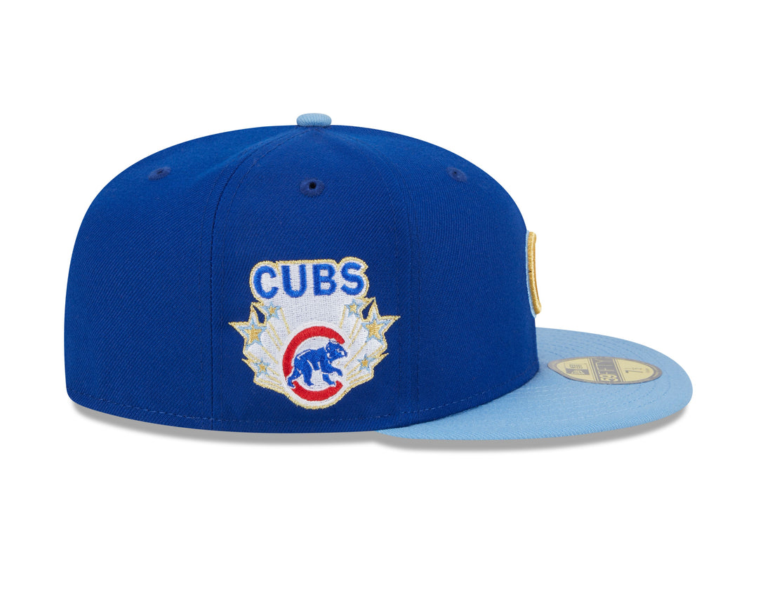 CHICAGO CUBS NEW ERA GOLD C LOGO TWO TONE 59FIFTY CAP Caps NEW ERA CAP COMPANY INC