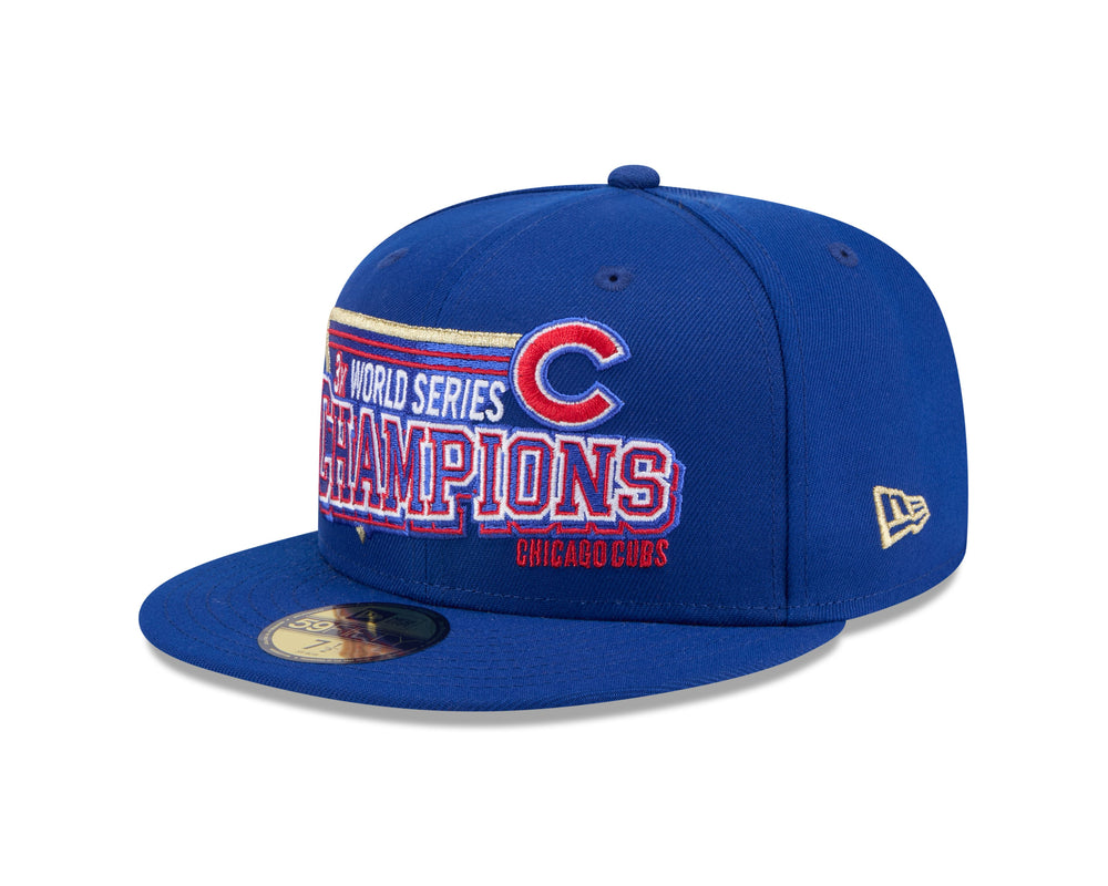 CHICAGO CUBS NEW ERA 3X WORLD SERIES CHAMPIONS 59FIFTY CAP Caps NEW ERA CAP COMPANY INC