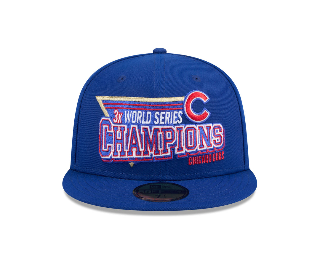 CHICAGO CUBS NEW ERA 3X WORLD SERIES CHAMPIONS 59FIFTY CAP Caps NEW ERA CAP COMPANY INC