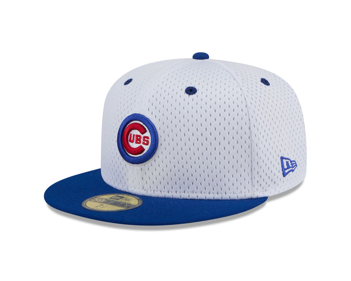 CHICAGO CUBS NEW ERA BULLSEYE WHITE MESH 59FIFTY CAP Caps NEW ERA CAP COMPANY INC