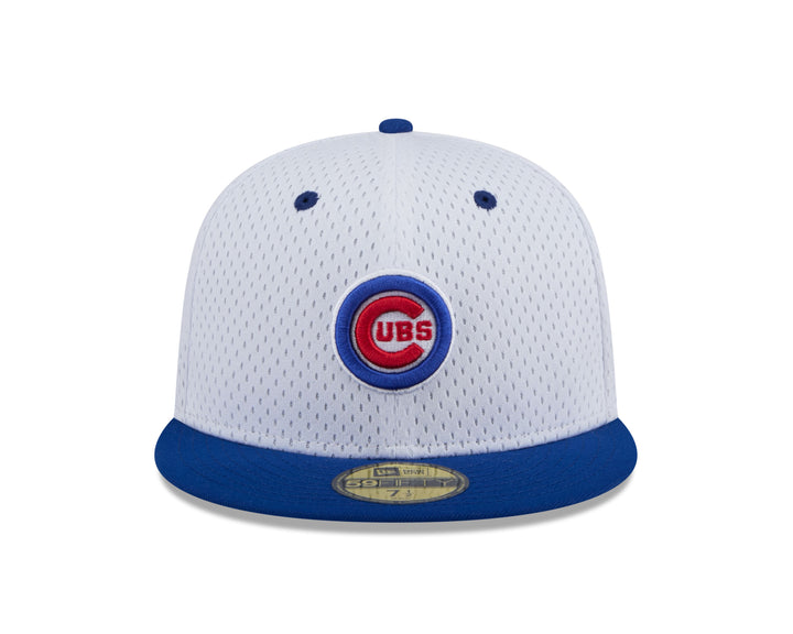 CHICAGO CUBS NEW ERA BULLSEYE WHITE MESH 59FIFTY CAP Caps NEW ERA CAP COMPANY INC