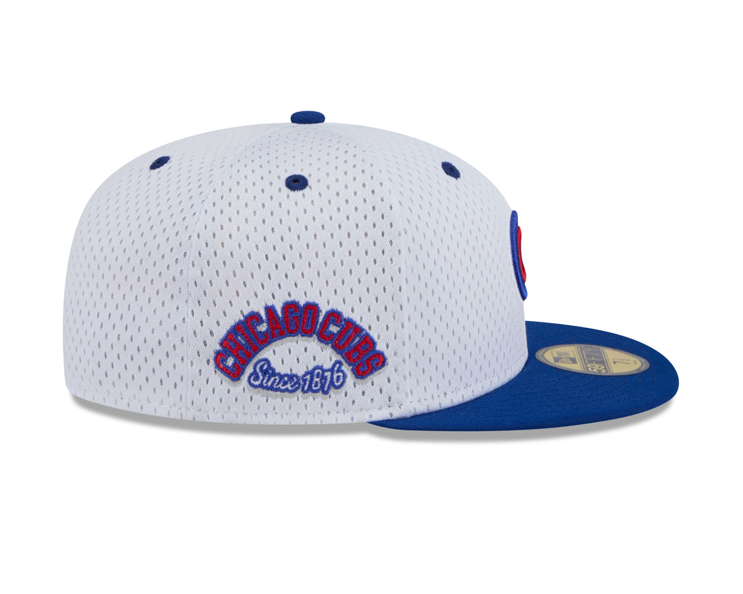 CHICAGO CUBS NEW ERA BULLSEYE WHITE MESH 59FIFTY CAP Caps NEW ERA CAP COMPANY INC