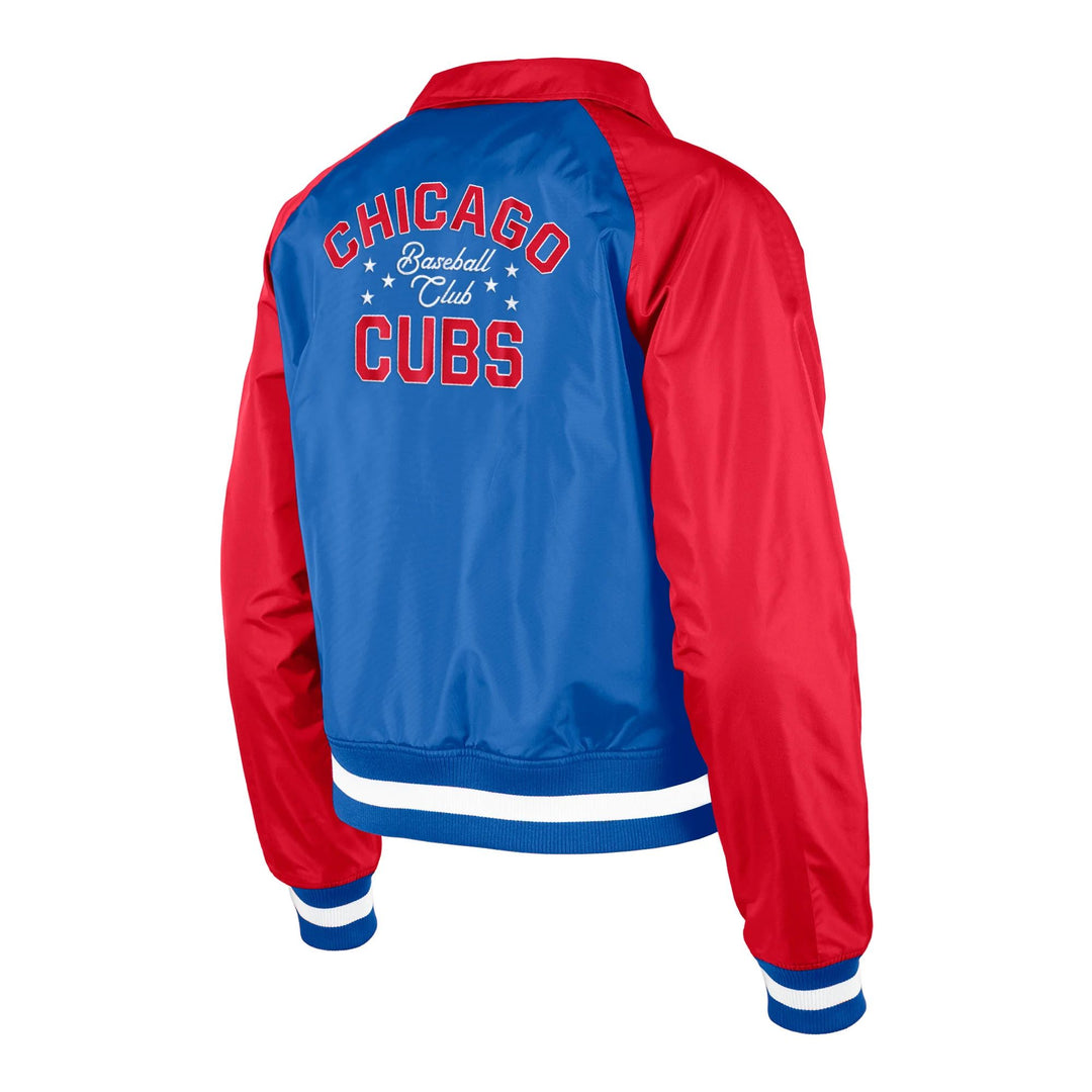 CHICAGO CUBS NEW ERA WOMEN'S RED AND BLUE COACH JACKET Jackets & Outerwear NEW ERA CAP COMPANY INC