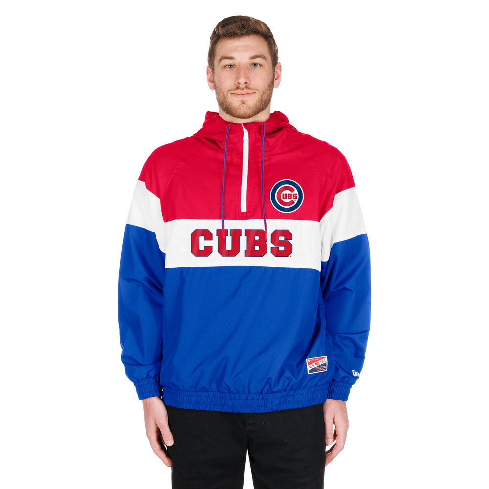 CHICAGO CUBS NEW ERA MEN'S THROWBACK WINDBREAKER Jackets & Outerwear NEW ERA CAP COMPANY INC