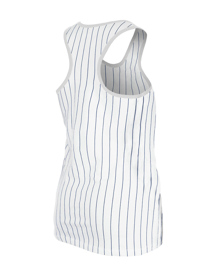 Chicago Cubs 1914 Gameday Tank Pinstripe White by New Era Women's Tank Top NEW ERA CAP COMPANY