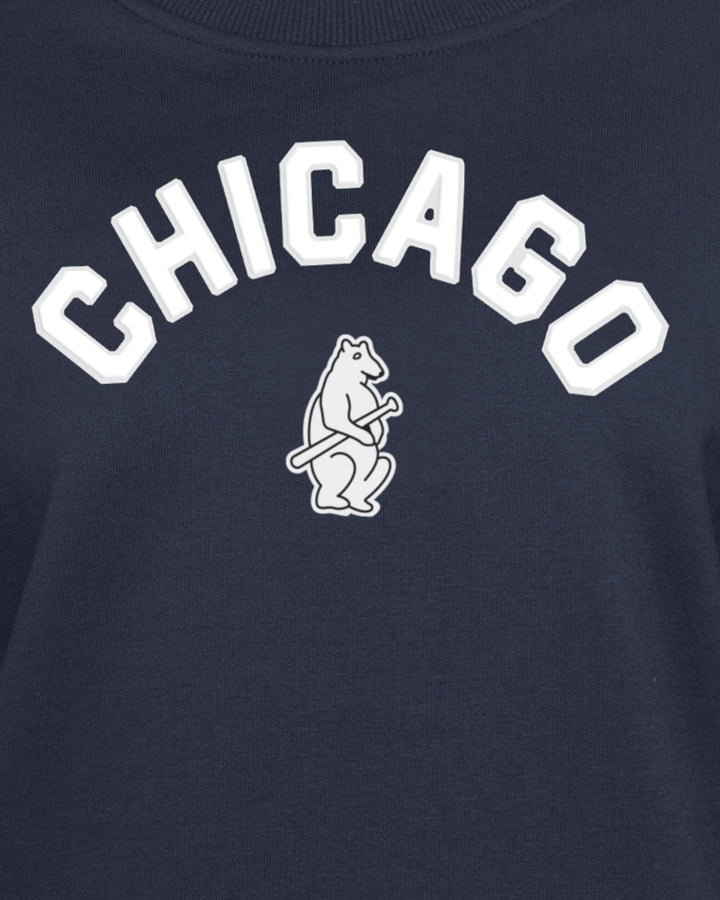 Chicago Cubs 1914 Women's Navy Gameday Crew by New Era Sweatshirts & Hoodies NEW ERA CAP COMPANY