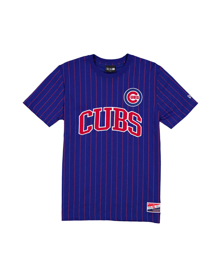 Chicago Cubs Pinstripe Royal Blue Alternate Tee by New Era Shirts New Era