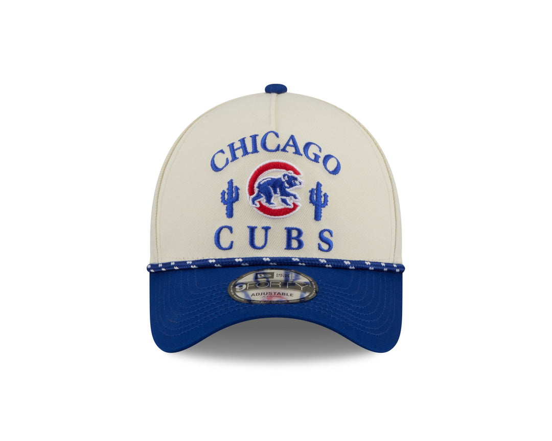 Chicago Cubs Walking Bear Cactus White Rope Strapback Cap by New Era Caps NEW ERA CAP COMPANY