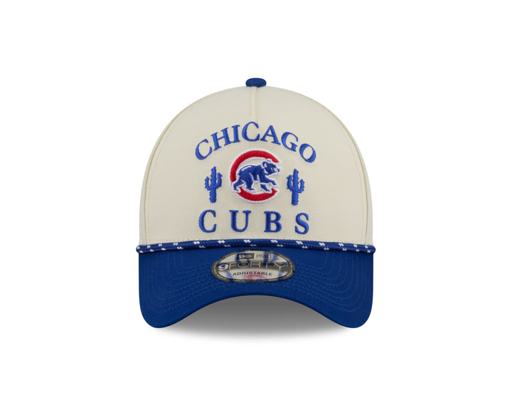 Chicago Cubs Walking Bear Cactus White Rope Strapback Cap by New Era Caps NEW ERA CAP COMPANY
