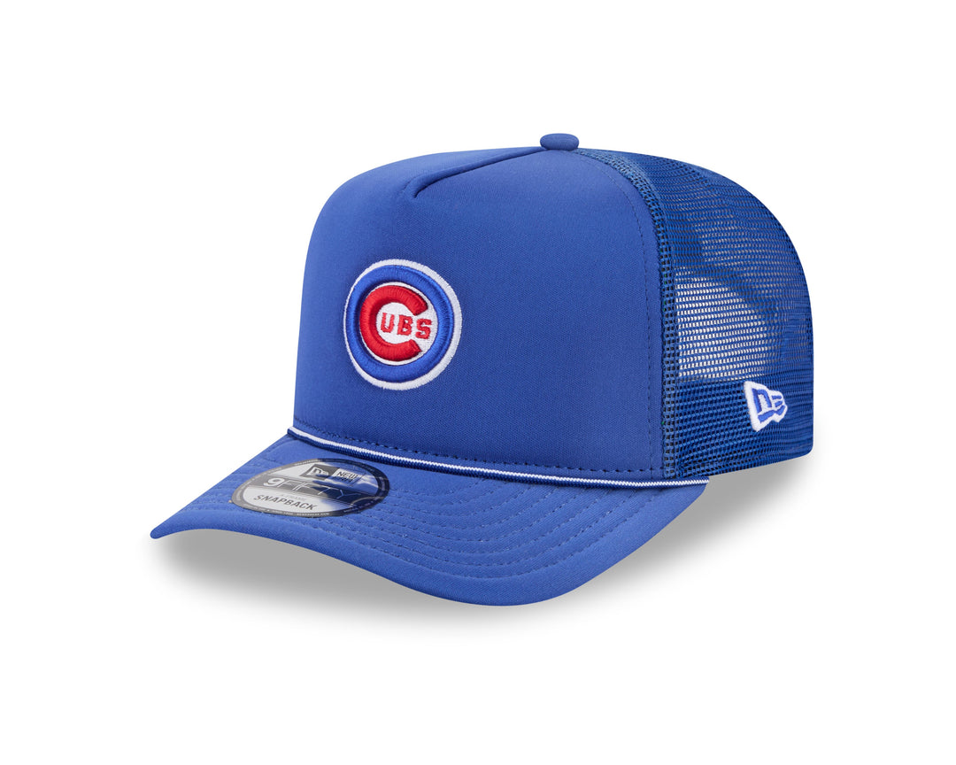Chicago Cubs Logo Worn Trucker 9FIFTY Snapback Cap Royal by New Era Caps New Era