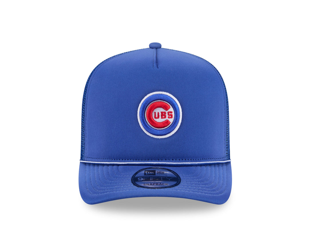 Chicago Cubs Logo Worn Trucker 9FIFTY Snapback Cap Royal by New Era Caps New Era