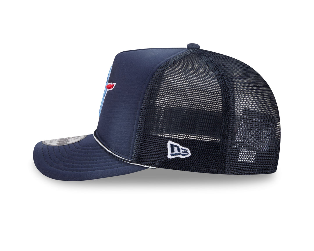Chicago Cubs Blues Alternate Bear Worn Trucker 9FIFTY Snapback Cap Navy by New Era Caps New Era