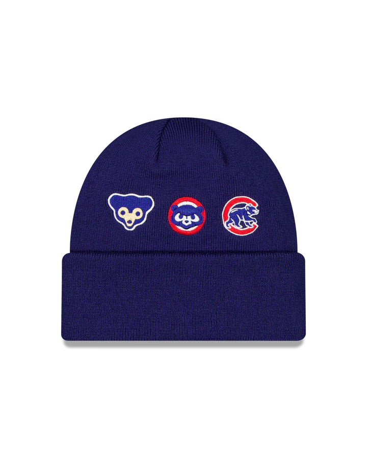 Chicago Cubs 150th Anniversary Logos Cuff Knit Beanie by New Era Knits New Era